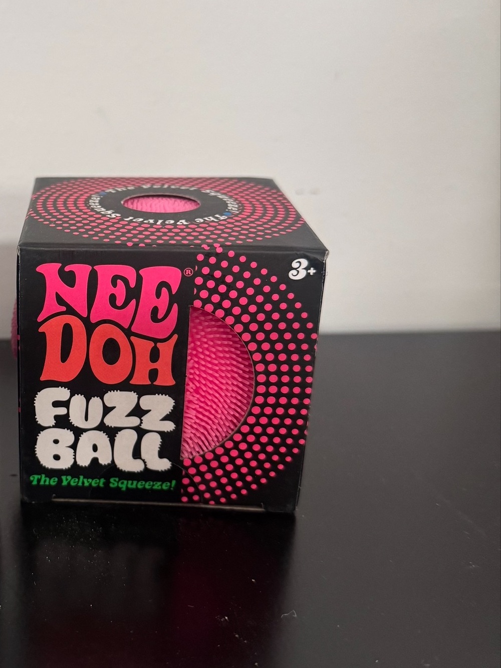 NeeDoh Schylling - PINK - Fuzz Ball The Velvet Squeeze- New
